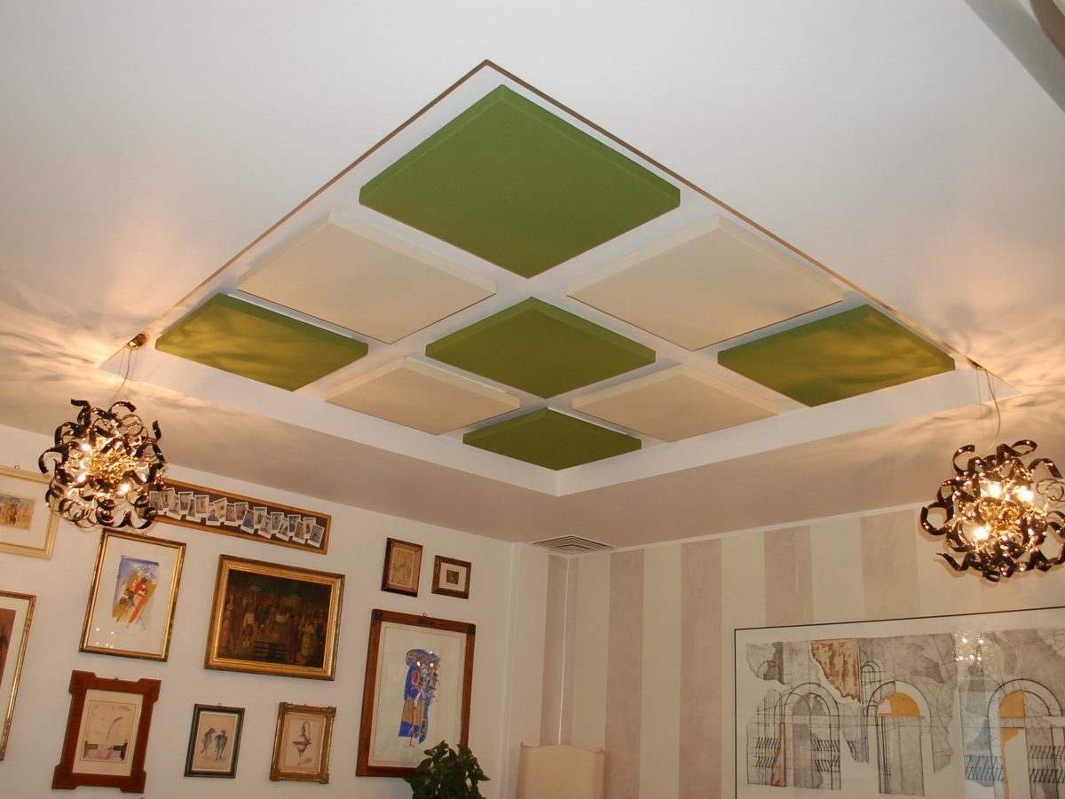 Acoustic-ceiling-installation-Restaurant-Al-Tramezzo-Parma