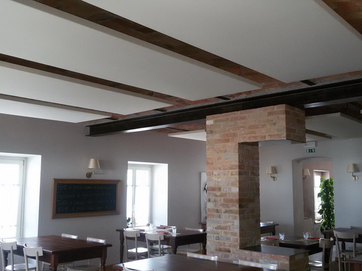 Osteria-dei-Rebbi-Monforte-Alba-cables-ceiling-installation